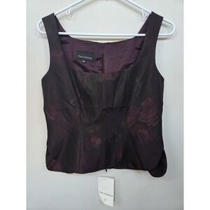 Nwt Deadstock Tara Jarmon Dark Floral Corset Shirt Size 40